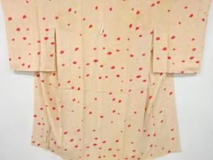 アンティーク　錦紗木の葉模様長襦袢